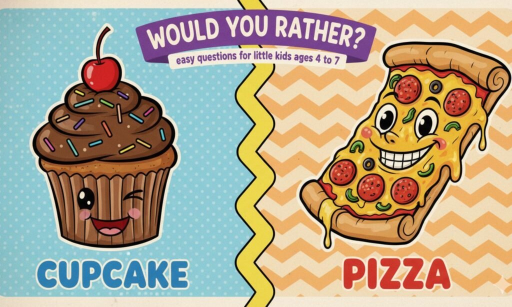 easy would you rather questions for little kids ages 4 to 7